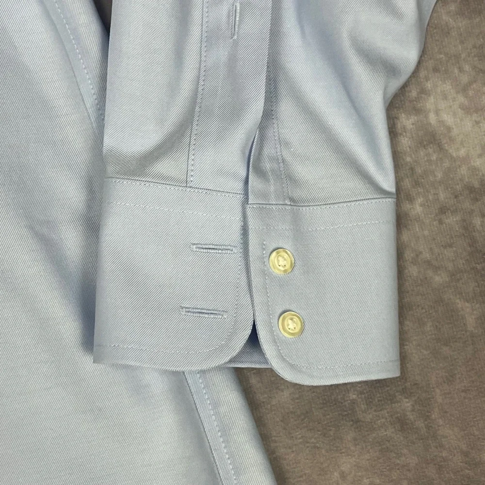 Brooks Brothers Regent Fit Non-Iron Stretch Supima Cotton Shirt Blue 15.5-34 - Picture 5 of 12